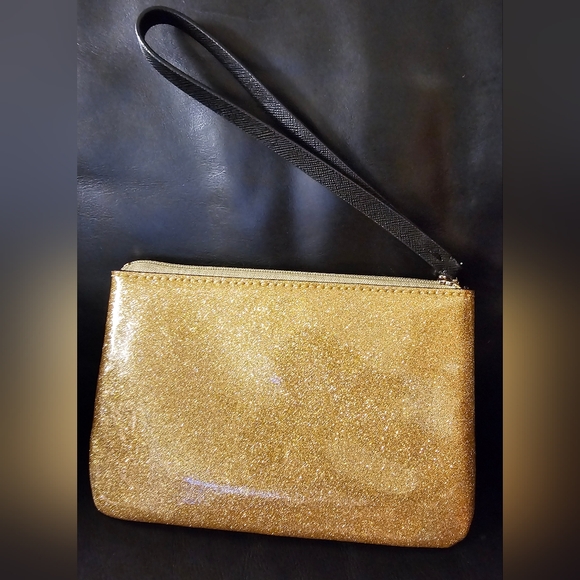 Kate Spade Bethann Gold Sparkle Wristlet NWOT - Picture 7 of 14